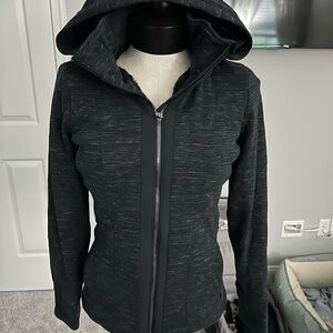 Athleta Charcoal Hooded Utility Jacket